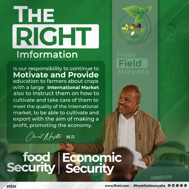 we are part of food security and economic security, our responsibility is to motivate and provide the right education